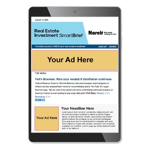 iPad layout with Smartbrief ads